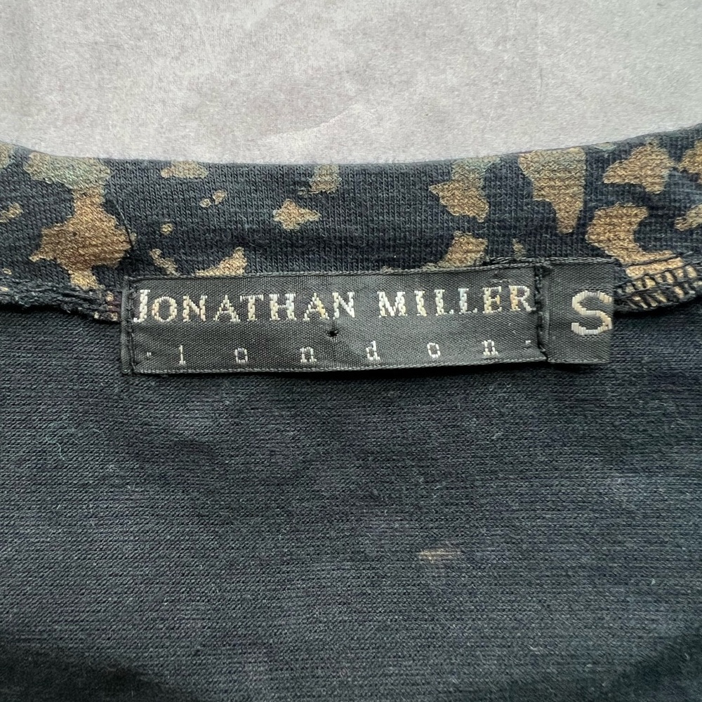 VTG 90s MINT Jonathan Miller London navy caramel suit leopard S/M matching set - Picture 14 of 16